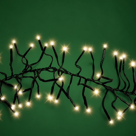 Lampki choinkowe klaster LED neutralna biel 8 funkcji